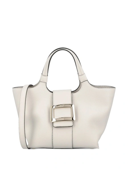 Geanta de mana Roger Vivier neutra din piele