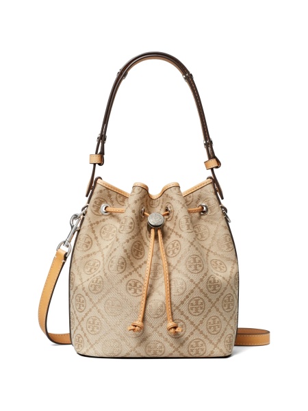 Geanta de mana Tory Burch neutra din bumbac si polyester