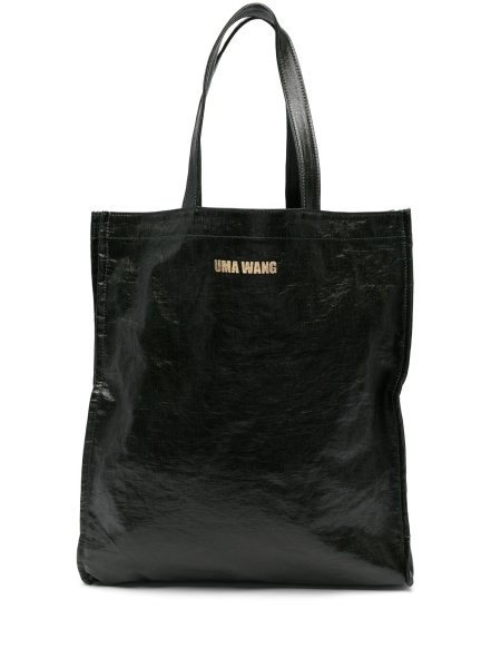 Geanta de mana UMA WANG verde din material textil