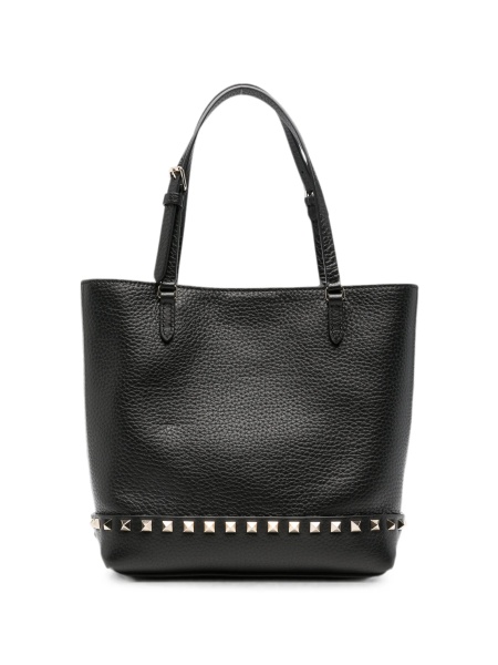 Geanta de mana Valentino Garavani Rockstud neagra din piele