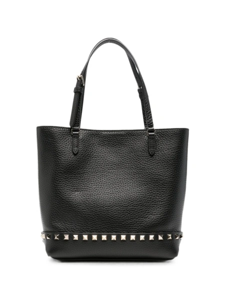 Geanta de mana Valentino Garavani Rockstud neagra din piele