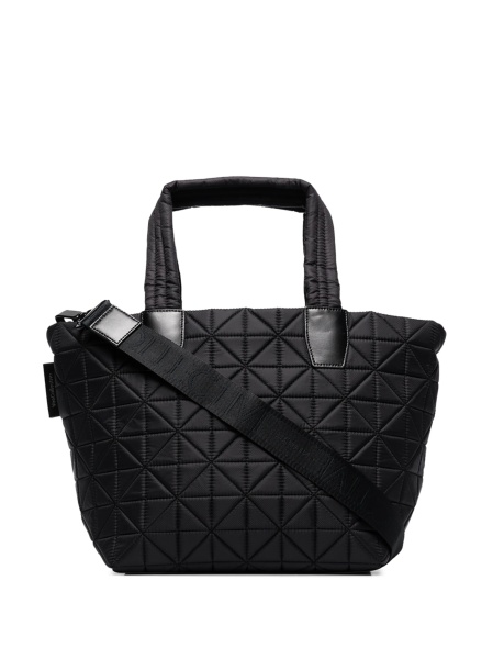 Geanta de mana VEECOLLECTIVE neagra din nylon si piele