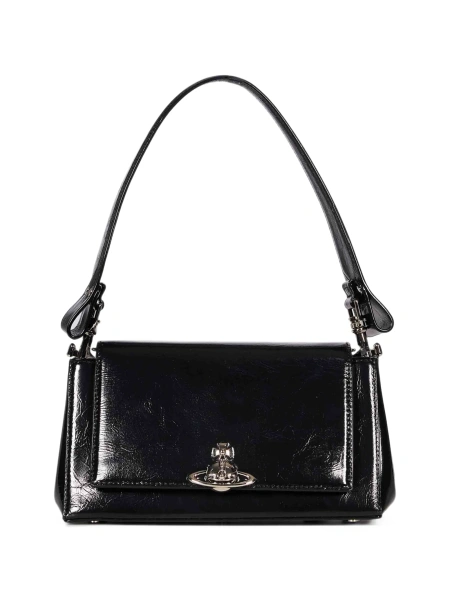Geanta de mana Vivienne Westwood neagra din piele