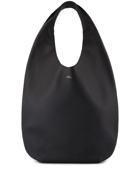 Geanta de umar A.P.C. neagra din piele