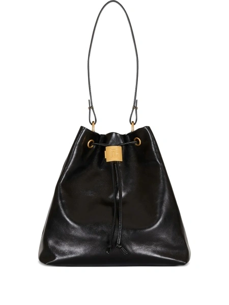 Geanta de umar Balmain neagra din piele