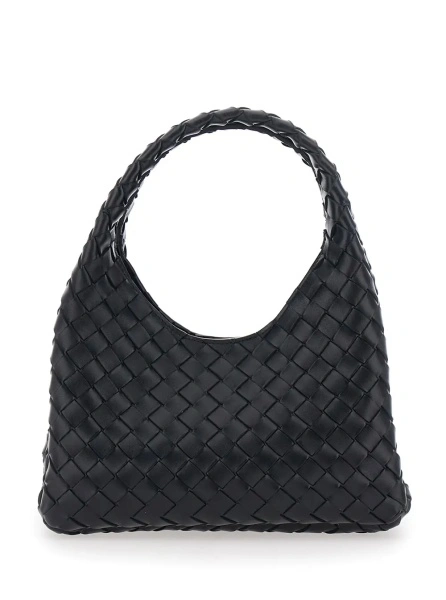 Geanta de umar Bottega Veneta neagra din piele 'Campana'
