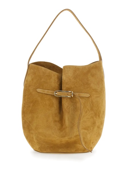 Geanta de umar Brown Crossbody bag with adjustable strap in suede for women