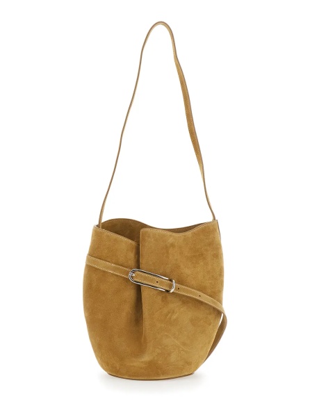 Geanta de umar Brown Crossbody bag with Adjustable Strap in Suede for Women