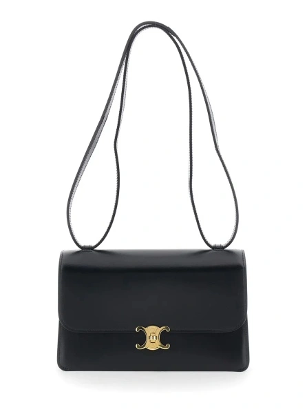 Geanta de umar Céline neagra din piele 'FOLD BAG'