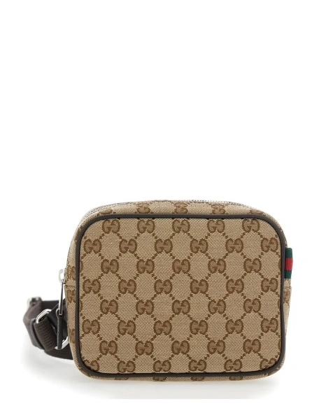 Geanta de umar Gucci bej din canvas GG