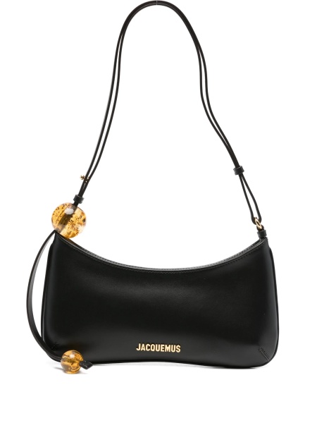 Geanta de umar JACQUEMUS Bisou neagra din piele
