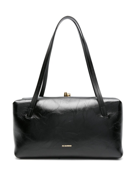 Geanta de umar Jil Sander neagra din piele