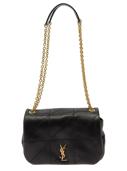 Geanta de umar Saint Laurent neagra din piele 'Mini Jamie 4.3'