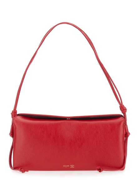 Geanta de umar Shoulder bag with Triomphe plaque in red leather Woman