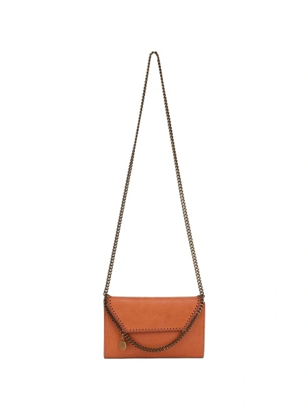 Geanta de umar Stella McCartney falabella portocalie din poliuretan
