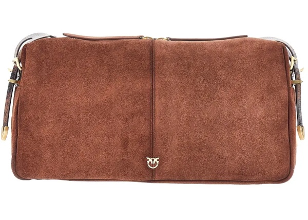 Geanta de umar Suede leather large 'Keeper' shoulder bag