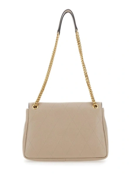 Geanta de umar Tory Burch gri din piele 'Charlie'