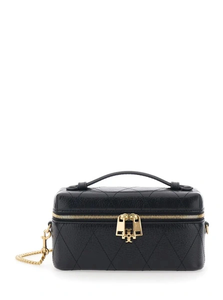 Geanta de umar Tory Burch neagra din piele 'Charlie'