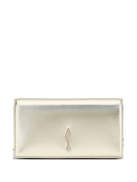 Geanta plic Christian Louboutin aurie din piele
