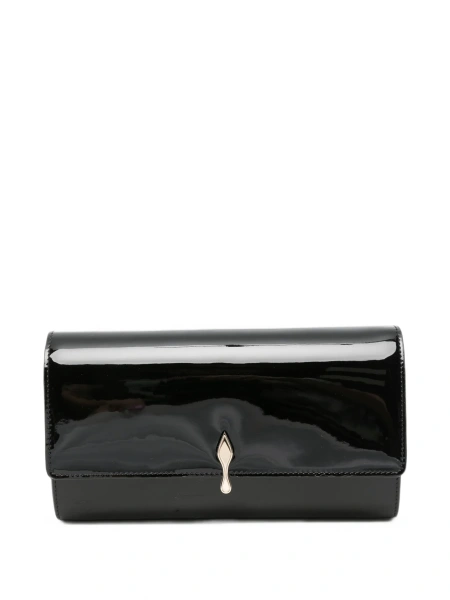 Geanta plic Christian Louboutin neagra din piele