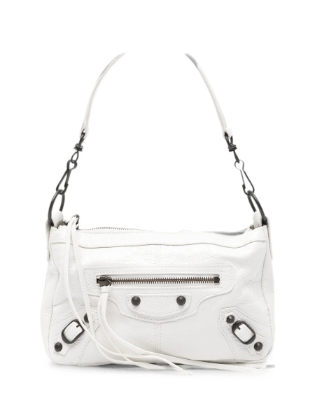Geanta tip postas Balenciaga alba din piele