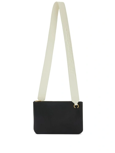 Geanta tip postas Jil Sander neagra din piele