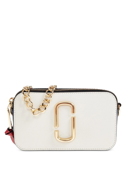 Geanta tip postas Marc Jacobs snapshot alba din piele