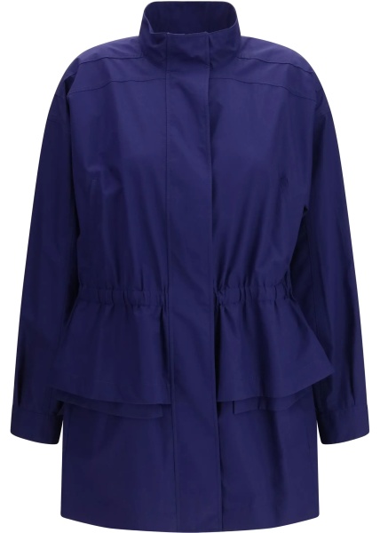 Geci Midi poplin Parka Blouson in cotton with logo embroidery