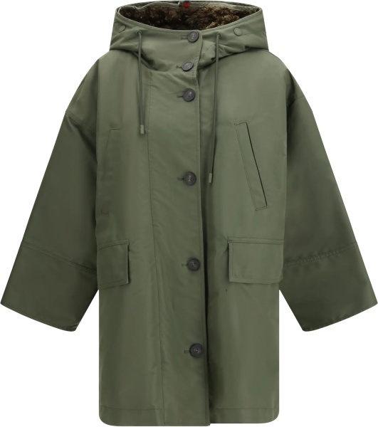 Geci Water-repellent canvas midi Parka