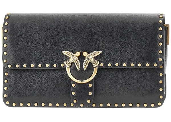 Genti 'Love One Slouchy' leather bag with studs