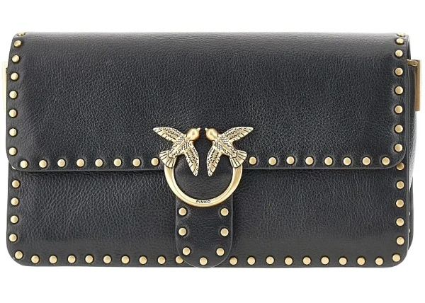 Genti 'Love One Slouchy' leather bag with studs