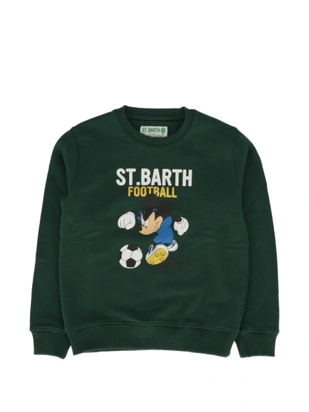 Hanorac Mc2 Saint Barth verde din bumbac si polyester