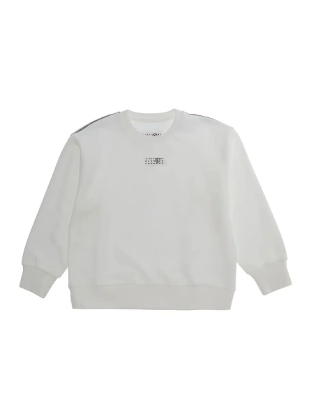Hanorac MM6 MAISON MARGIELA KIDS alb din bumbac