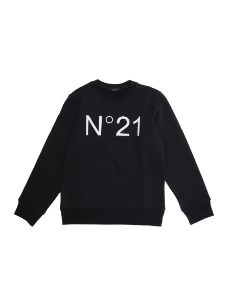 Hanorac N°21 Kids negru din bumbac