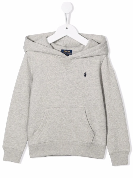 Hanorac Ralph Lauren gri din polyester si bumbac