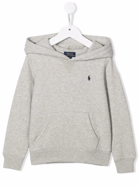 Hanorac Ralph Lauren gri din polyester si bumbac