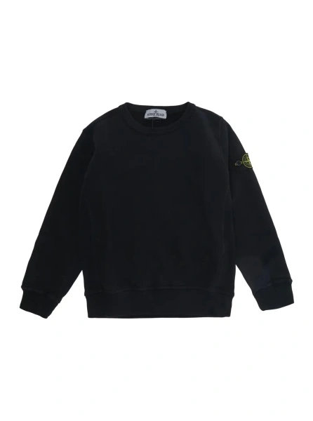 Hanorac Stone Island negru din bumbac