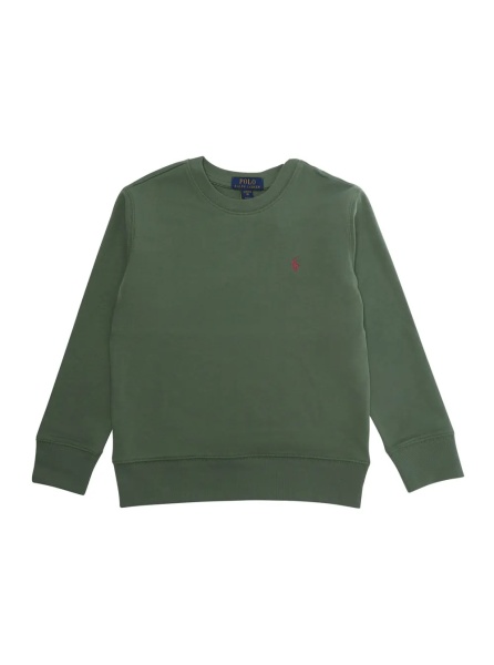 Hanorace Green Sweatshirt with Pony on the front and long sleeves in cotton Boy