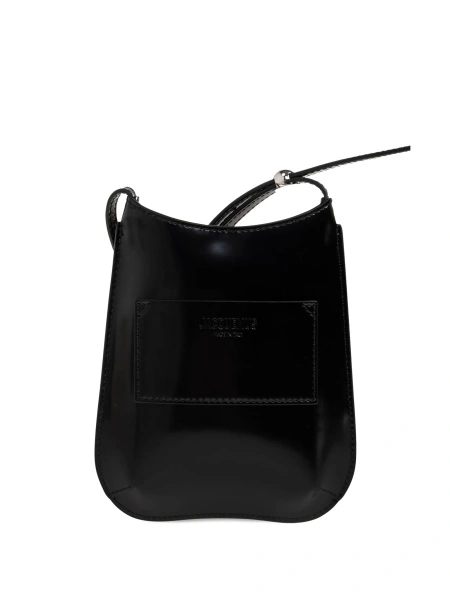 Husa mobil JACQUEMUS Bisou neagra din piele