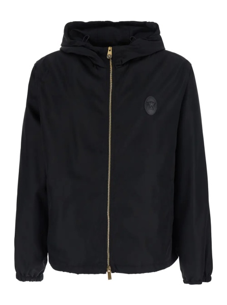 Jacheta Black Jackets with Front Closure in Tech Fabric for Men