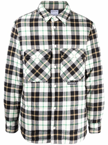 Jacheta camasa Marcelo Burlon neutra din bumbac reciclat si polyester