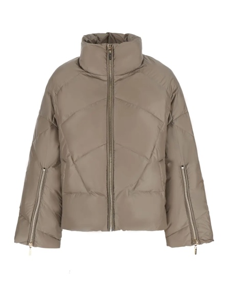 Jacheta Jacket with zip and pockets in Tech Fabric beige women