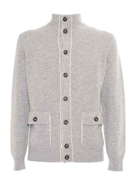 Jacheta KNITTED JACKET WITH BUTTONS AND POCKETS