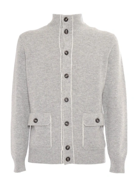 Jacheta KNITTED JACKET WITH BUTTONS AND POCKETS