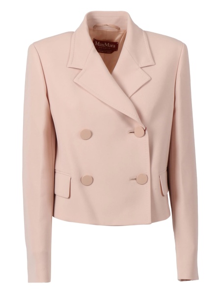 Jacheta MaxMara Studio roz din tricetat si polyester