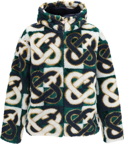 Jacheta Monogram fleece Hooded Jacket