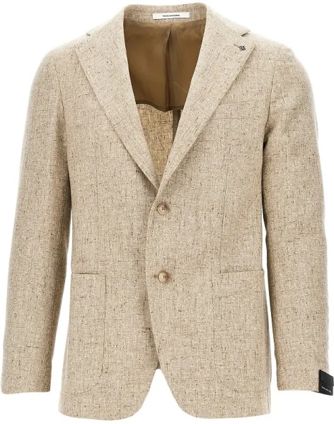 Jacheta Mouliné virgin wool single-breasted jacket