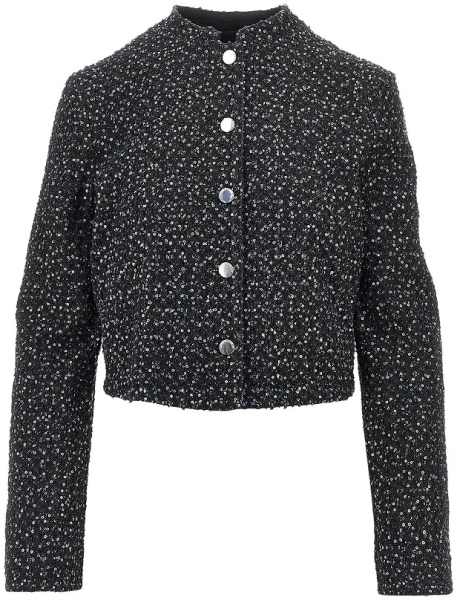 Jacheta Sequinned denim short jacket