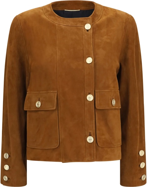 Jacheta Short suede Jacket with buttons