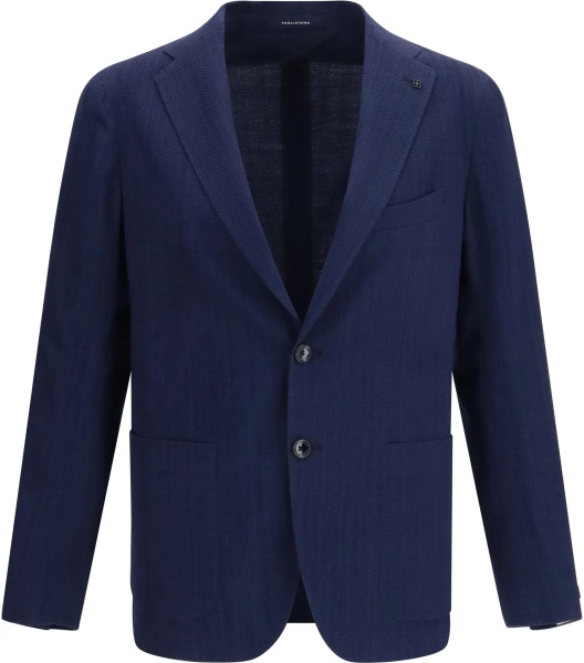 Jacheta Single-breasted Jacket in herringbone fabric